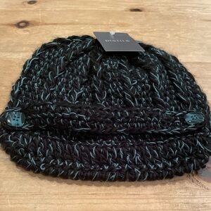 NWT Pistil Clara Black Noir Women’s Knit Beanie Art to Wear Cottagecore OS
